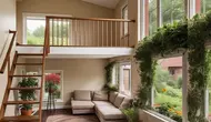 Desain Rumah Kecil di Desa dengan Mezzanine Sederhana (Foto: ChatGPT)