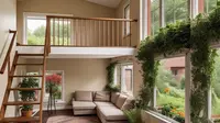 Desain Rumah Kecil di Desa dengan Mezzanine Sederhana (Foto: ChatGPT)
