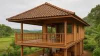 Rumah di Kampung dengan Konsep Open Space (Foto: ChatGPT)